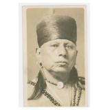 Chief Bacon Rind Osage Indian RPPC Postcard