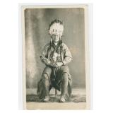 Henry Pratt Osage Indian RPPC Postcard