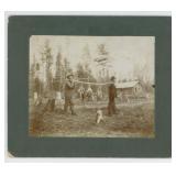 Trout Fisherman in Logging Camp Cabinet Photo