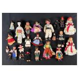 Felt German Fancy Dressed Character Dolls