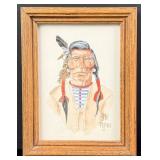 Dave Powell Indian Chief Painting