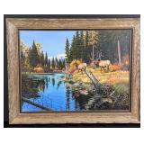 Elmer Sprunger Indian Summer Elk Painting