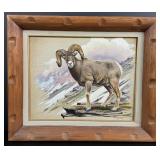 Elmer Sprunger Big Horn Sheep Painting