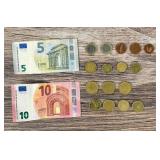 $18 Euros Foreign Money Collection