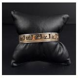Mike Begay Navajo 14k Gold Sterling Bracelet
