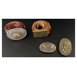 Collection of Western Cowboy Belts and Buckles