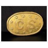 Civil War Confederate States Cartridge Box Plate