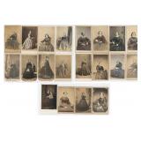 Collection of Antique CDV Photo Mourning Portraits