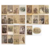 Collection Of Antique CDV Photo Family Portraits