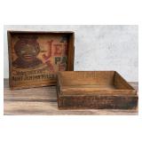 Black Americana Aunt Jemima MIlls Wood Box Crate