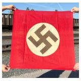 WW2 Battle Captured German NSDAP Banner Flag