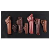 Collection of Leather Revolver Pistol Holsters