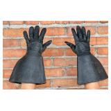 Leather Motorcycle Gauntlet Gloves