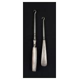Sterling Silver Handle Shoe Button Hooks