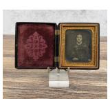 Antique Daguerreotype Photo of Well Dressed woman