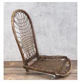 Native American Indian Folding Snowshoe Canoe Seat