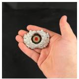 WW2 German Army Heer Visor Cap Oak Wreath Cockade