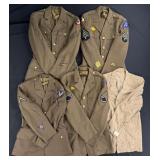 Group of WW2 US Army Air Force Dress Jackets