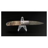W.D. Pease Mother of Pearl Damascus Pocket Knife