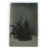 Antique Post Mortem Woman Tintype Photo