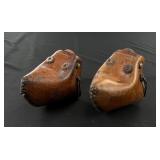 Visalia Stock Saddle Co Leather Tapaderos