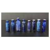 Collection of Cobalt Blue Poison Bottles