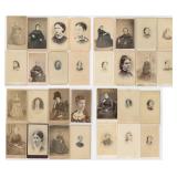 Collection of Antique CDV Photo Portraits