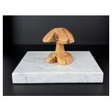 Wounaan Indian Walnut Mushroom Carving