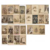 Collection of Antique CDV Photo Family Portraits