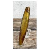 Amber Glass Cigar Shaped Pocket Flask
