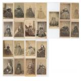Collection of Antique CDV Photo Mourning Portraits