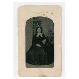 Antique Post Mortem Woman Tintype Photo