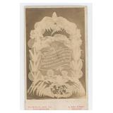 Mourning Funeral Flower Arrangement CDV Photo