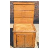 Antique Wood Bedside Commode