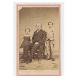 PT Barnum Circus Ringmaster and Family CDV Photo