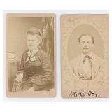 Pair of Portrait CDV Photos by MC Ragsdale