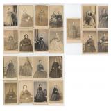 Collection of Antique CDV Photo Portraits