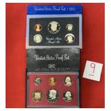 2) US 1982-83 Proof Sets