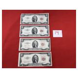 4) 1953 $2 Bills