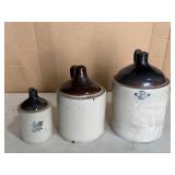 3 Crock Jugs