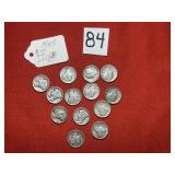 13) 1943 Mercury Dimes