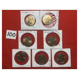 4) Sacagawea Dollars - President Hayes & 2)