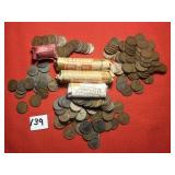 297) 1940's & 1950's Wheat Pennies