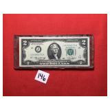 1976 $2 Bill Paper Wt. - stamped