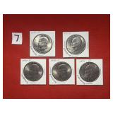 5) 1971? Eisenhower Dollars