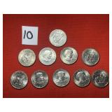 10) 1979 Susan B. Anthony Dollars