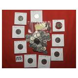 1960's, 1970's & 1980's Dimes, 4) 1940's Nickels