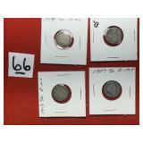 Barber Dimes - 1907, 2) 1913, 1914