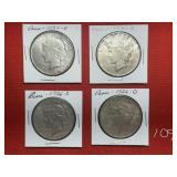 3) 1922 & 1) 1926 Peace Dollars