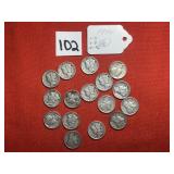 16) 1944 Mercury Dimes